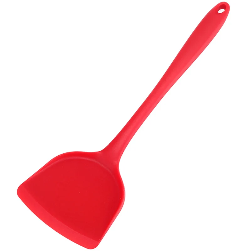  1 Pc Non-Stick Spatula Silicone Scraper Heat-Resistant Long Handle Silicone Kitchen Cooking Utensil