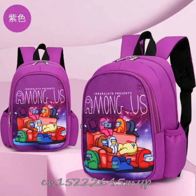 Autumn Children Game Among Us Backpack Kids Cute Cartoon Kindergarten Schoolbag Boys Girls Laptop Bags Preschool
