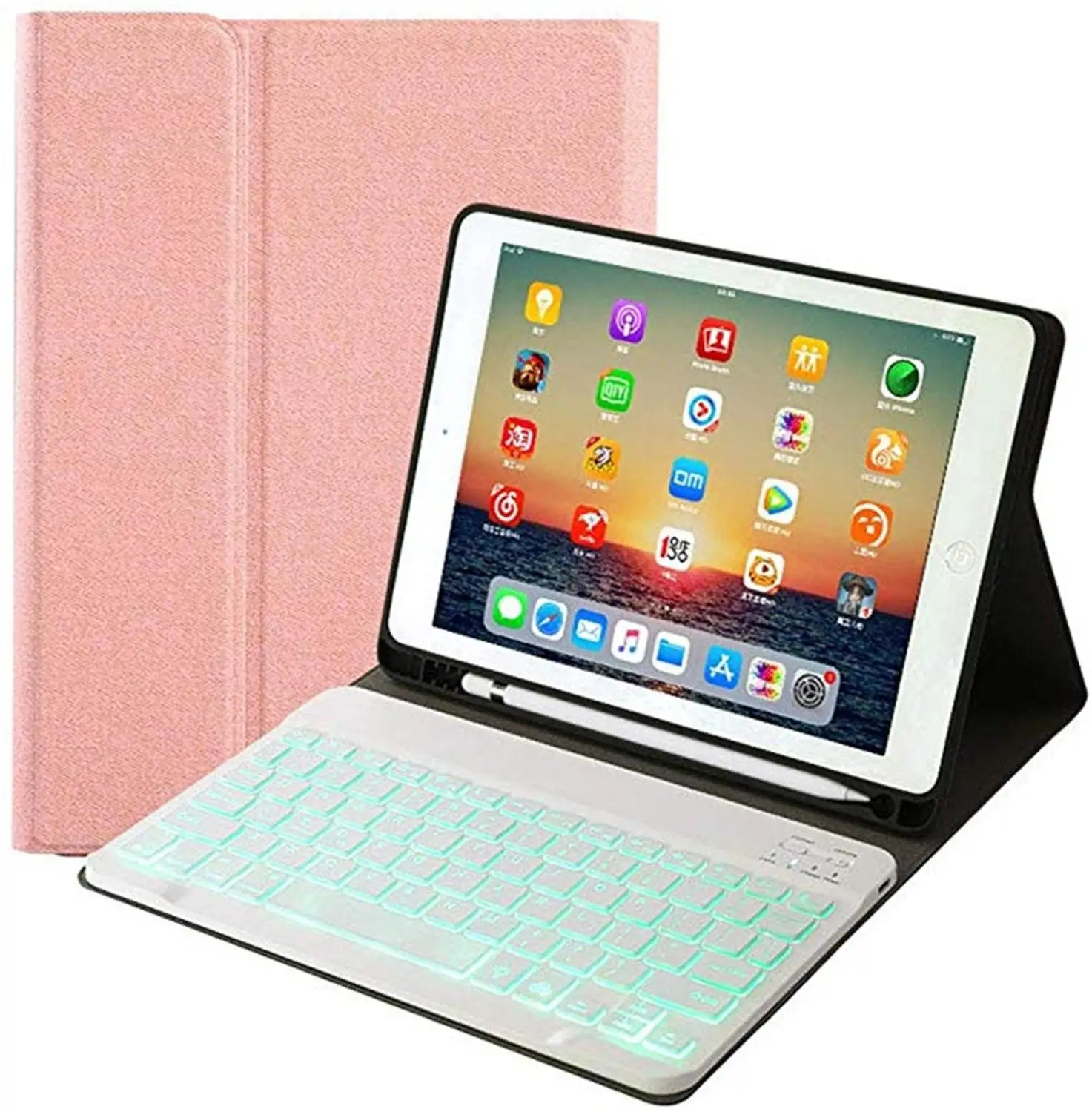 

Removable Backlit Bluetooth Keyboard Cover For Apple iPad 7th 10.2 inch 2019 Ebook case Protective Shell Skin