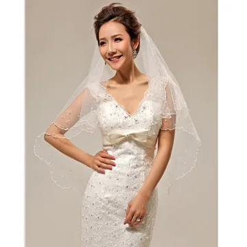 Bride Veil Simple and Elegent Wedding Bridal Veil Tulle White Ivory Two Layers Bride Accessories Short Women Veils with Comb Bride Veil Simple and Elegent Wedding Bridal Veil Tulle White Ivory Two Layers Bride Accessories Short Women Veils with Comb