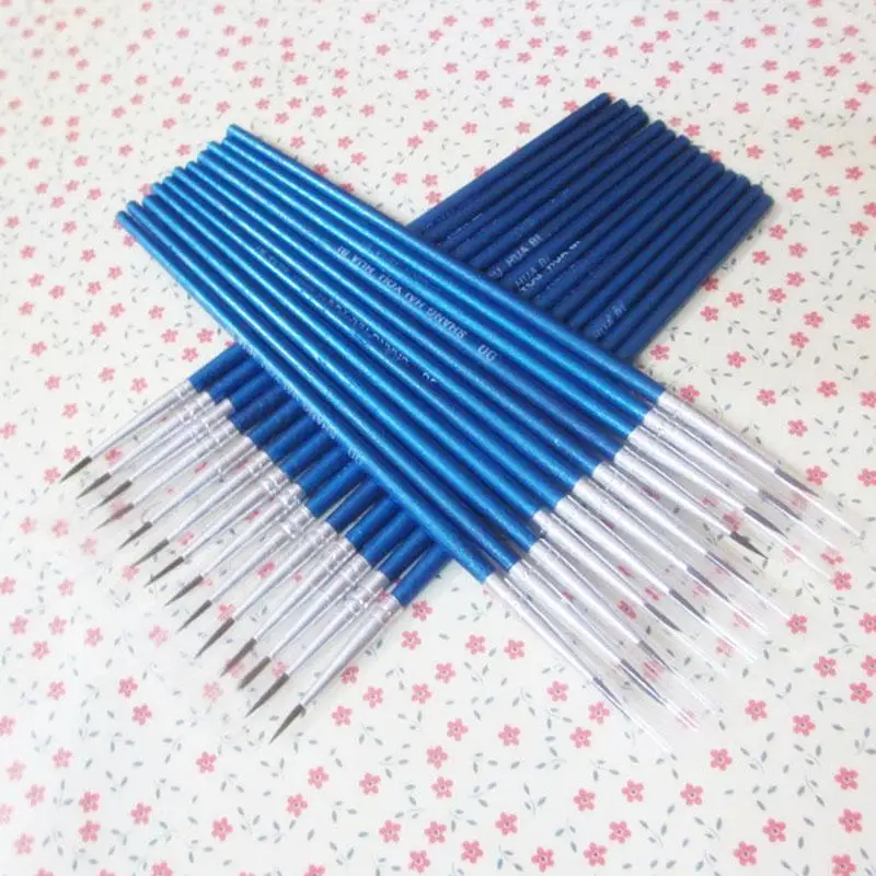 Reducido 10 unids/set bien pintada a mano de La delgada línea de gancho pluma azul Baton bolígrafo para dibujo artístico cepillo de pintura de Arte de cepillo de Nylon OFERTA ESPECIAL Lnwy3Q7XoyM
