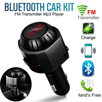 

New Hot Car FM Transmitter MP3 Player Handsfree Kit Bluetooth Stereo Audio USB Receiver