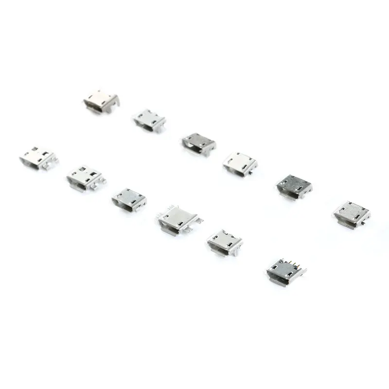 60pcs/lot 5 Pin SMT Socket Connector Micro USB Type B Female Placement 12 Models SMD DIP Socket Connector 3