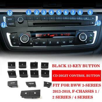 

ABS Car Air Conditioner CD Digital Control Key Button Cover Trim Sticker For BMW F30 F80 F31 F32 F33 F35 2013-18 1/2/3/4 series