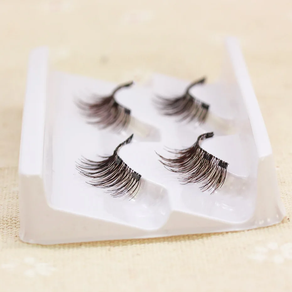 1 пара Магнитные накладные ресницы Faux Cils натуральный на магнитах многоразовые 3D