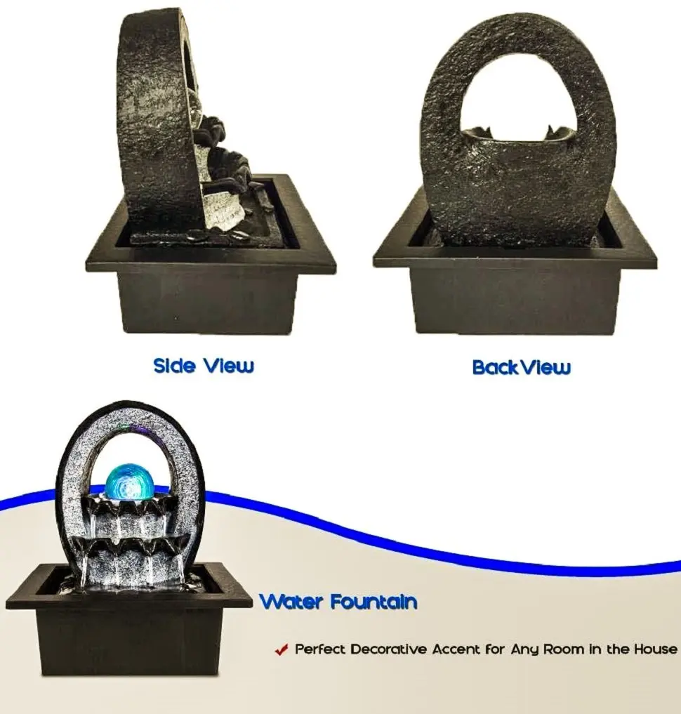 Настольный Электрический фонтан с светодиодный подсветкой хрустальный шар