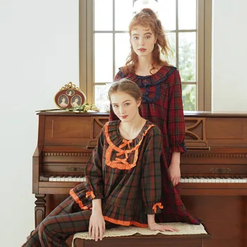 

Women Pajamas Sets Casual Sleepwear Long Sleeve Fashion Bow Nightclothes For Girl Sweet Gift Nightwear Suit Home New Style