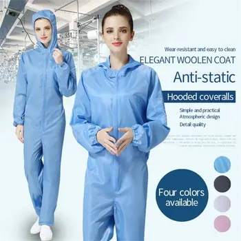 

S-3XL Plus Size Coveralls Clothing Protective Safety Overalls Hoodie Blue White Suit Full Protection Isolation Anti-virus 2020