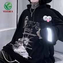 Дропшиппинг британский стиль 3M Толстовка Для мужчин в стиле «хип-хоп» негабаритных брендовая хлопковая толстовка с капюшоном и длинными рукавами, Топ