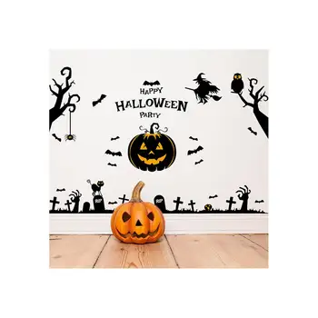

Halloween Sticker Wall Sticker/Pumpkin Witch Bat/Festival Carnival Night/HorrorAtmosphere Dress Up Supplies/Haunted House Decor