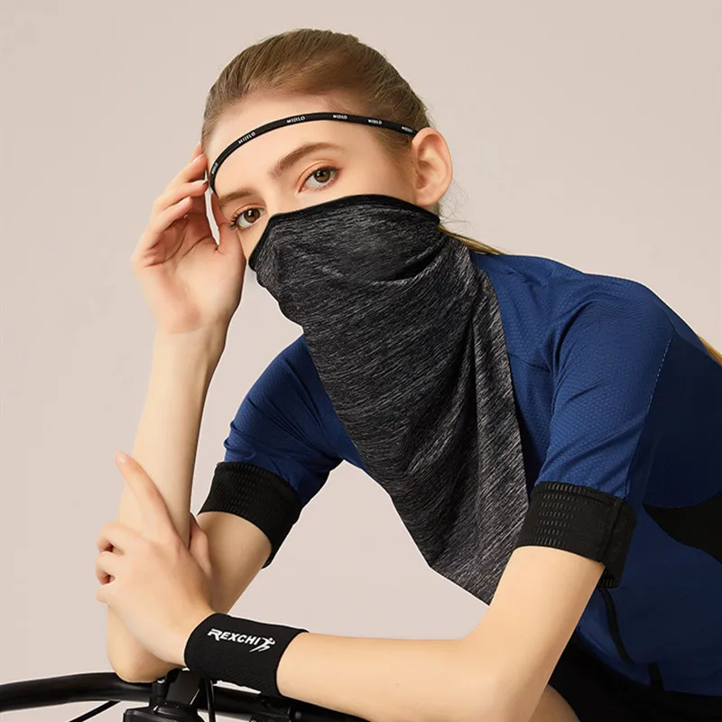 male scarf Multifunction Summer Riding Magic Headscarf Outdoor Sports Windproof Ice Silk Triangle Sunscreen Mask men scarf style