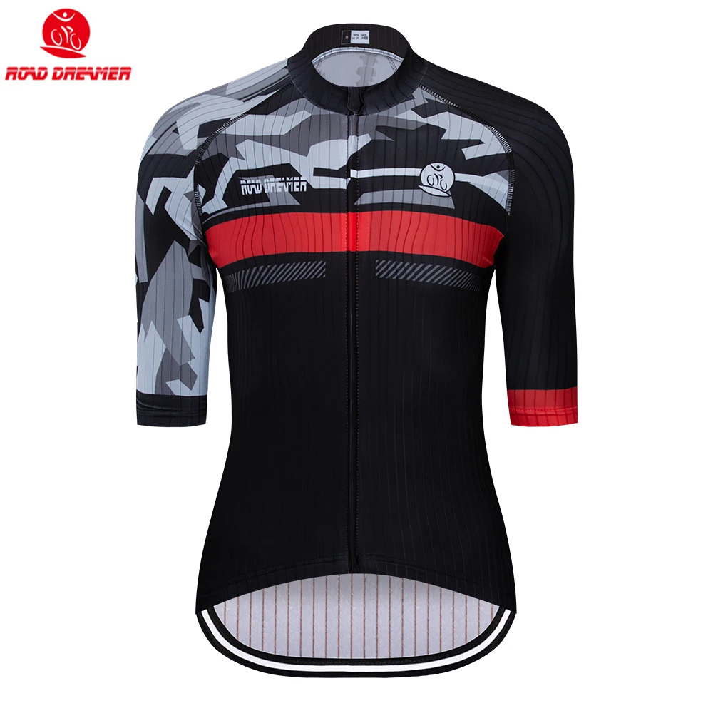 

2019 New Women Red Triathlon Cycling Jersey Short Sleeve Summer Breathable Lycra Mountain Bike Jersey Maillot Ciclismo Hombre