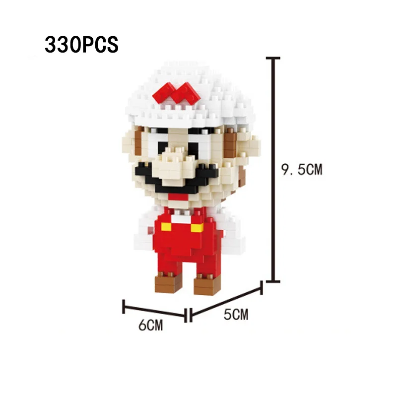 Классические игры изображения микро алмазный строительный блок super mario bros Wario Yoshi Waluigi Toad Luigi Bowser фигурки нанокирпичи игрушки