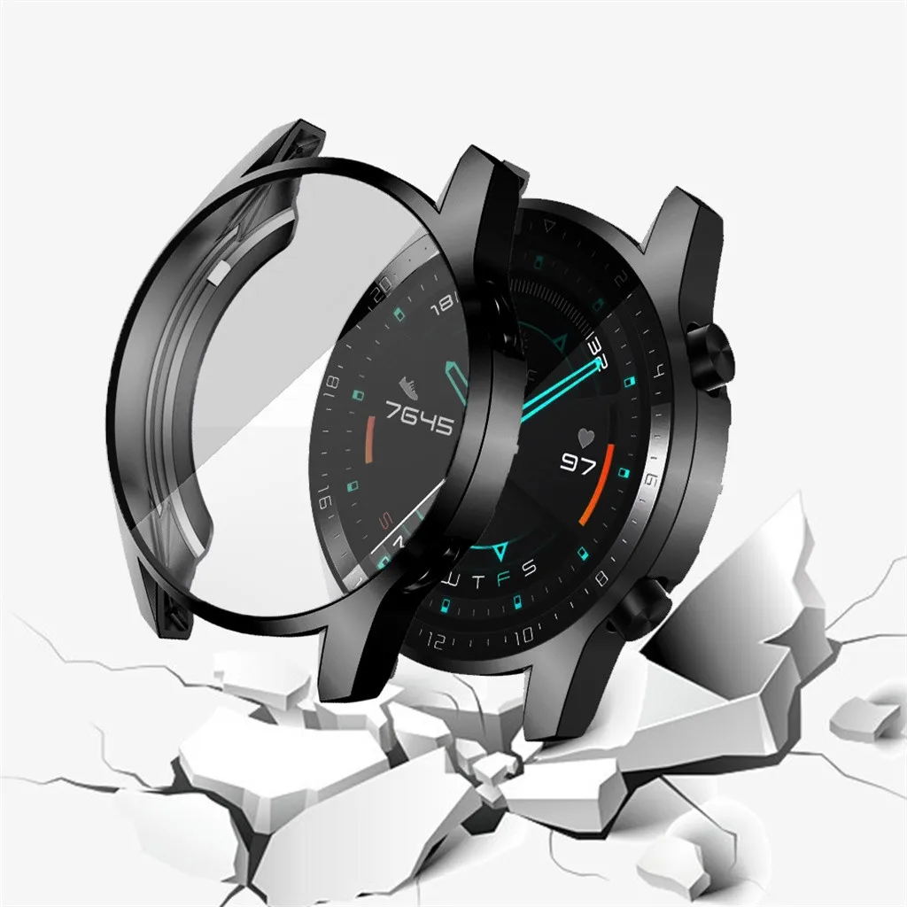 TPU чехол для huawei Watch GT2 46 мм ультра тонкий Гальванизированный прозрачный TPU мягкий чехол Защита пульсометра
