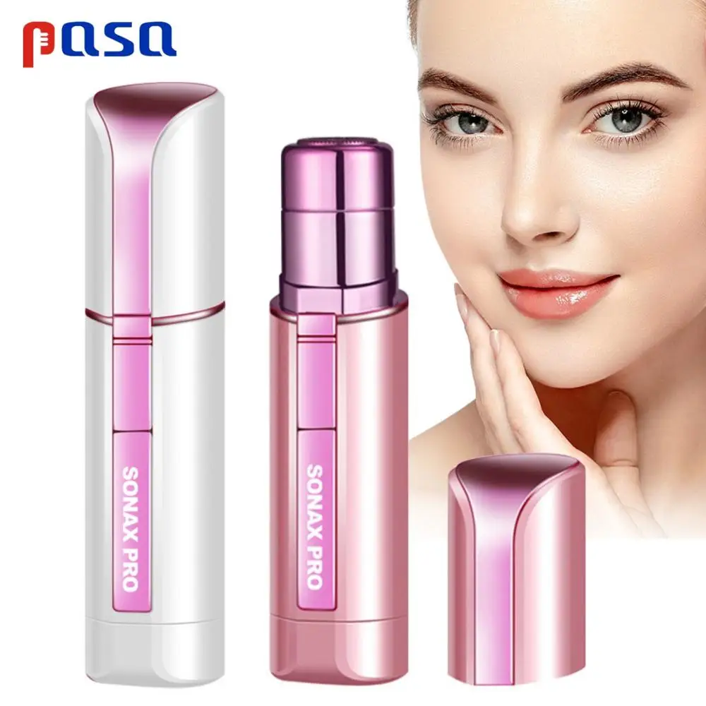 Portable Mini Facial Hair Removal for Women Face Hair Remover for Upper Lip Cheeks Chin Painless Electric Lady Face Razor pinjing eyebrow trimmer mini portable precision electric eyebrow razor for women battery operated facial hair remover epilator with comb no pulling sensation painless for face chin neck upper lip peach fuzz pink