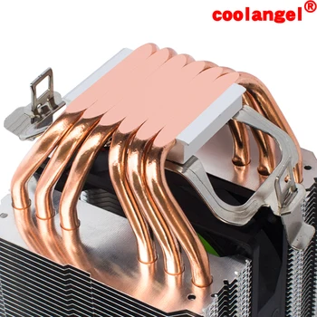 coolangel 6 Heat Pipes CPU Cooler 4 Pin PWM RGB PC quiet Intel LGA 2011 775 1200 1150 1151 1155 AMD AM3 AM4 90mm CPU Cooling Fan 1