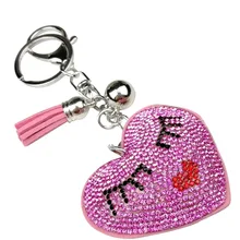 Стиль креативный популярный милый Экспрессия персик алмаз в форме сердца набор брелок Женская сумка элегантные аксессуары напрямую от производителя