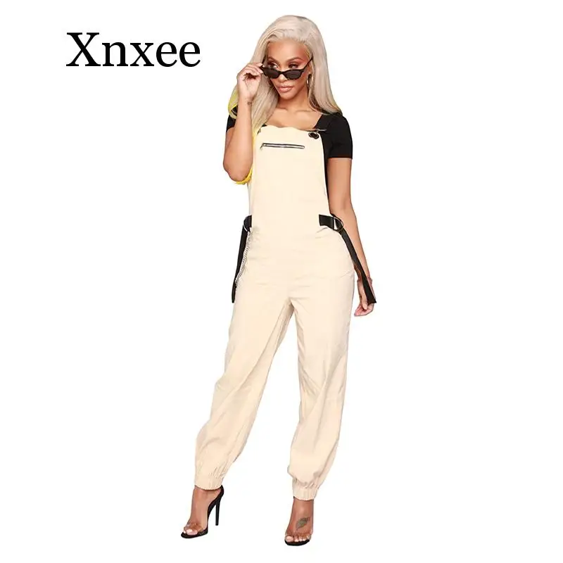 

summer Solid Street Full Overalls Jumpsuits blusas mujer de moda Bodycon Strapless Fashion Women Set Los pantalones vintage