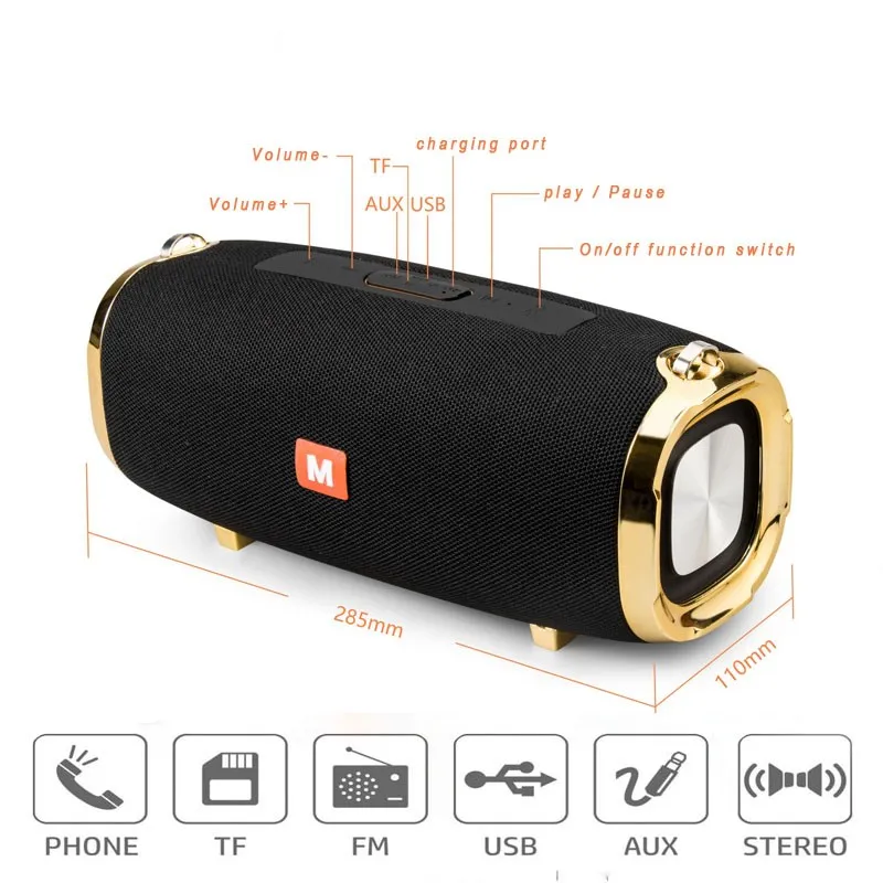 Wireless Bluetooth Speaker High Power 50W Portable