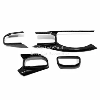 شراءلفورد اكسبلورر 2020 مركز وحدة التحكم لوحة تكييف الهواء منفذ لوحة غطاء إطاري الديكورات ألياف الكربون سيارة الداخلية