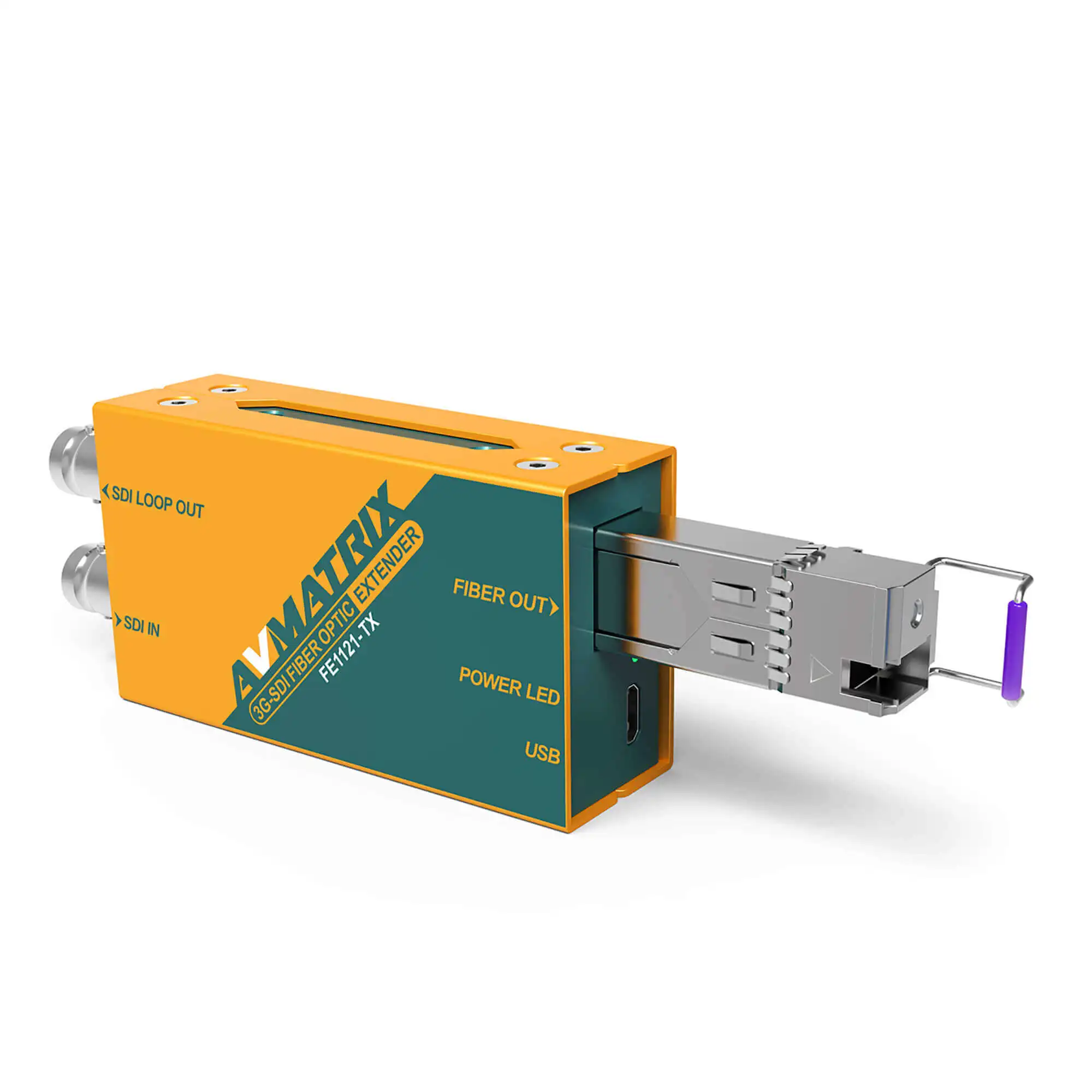 AVMATRIX FE1121 3g-SDI оптоволоконный удлинитель 20 км локальный SDI Loop Out и два выхода SDI и поддерживает сигналы 3g/HD/sd SDI