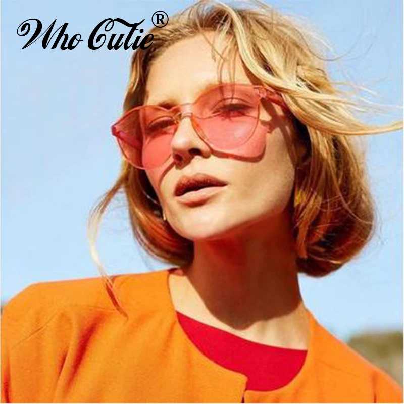 WHO CUTIE 2018 фиолетовые круглые безрамные солнцезащитные очки мужские и женские