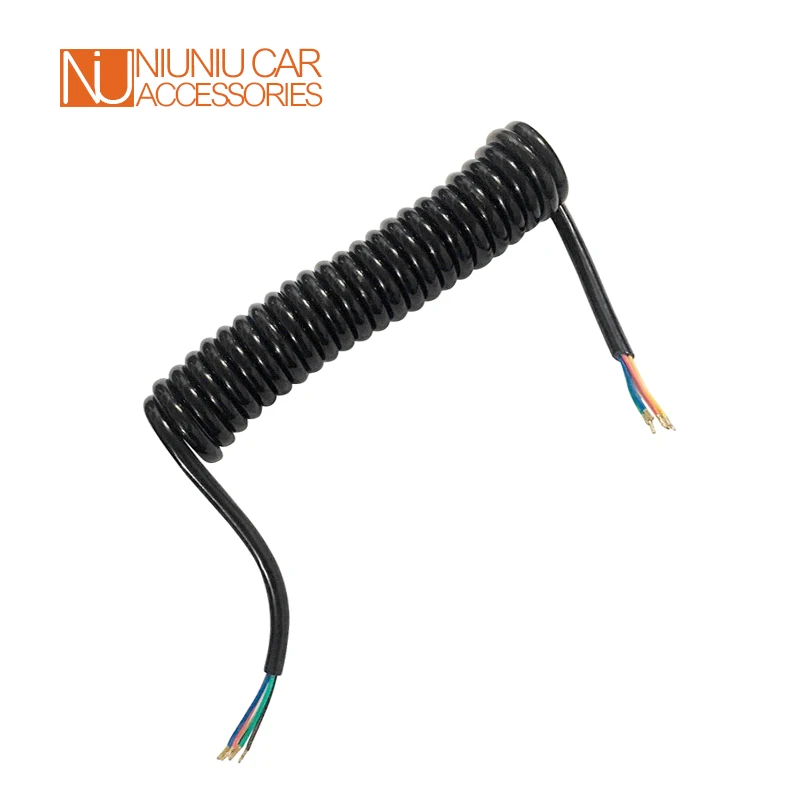 7 Pin 3 Meters Trailer Spring Cable Curly Spiral Coiled Wire RV Camper Caravan Parts Accessories dvpacab2a30 plc programming cable dvp download cable data cable length of 3 meters