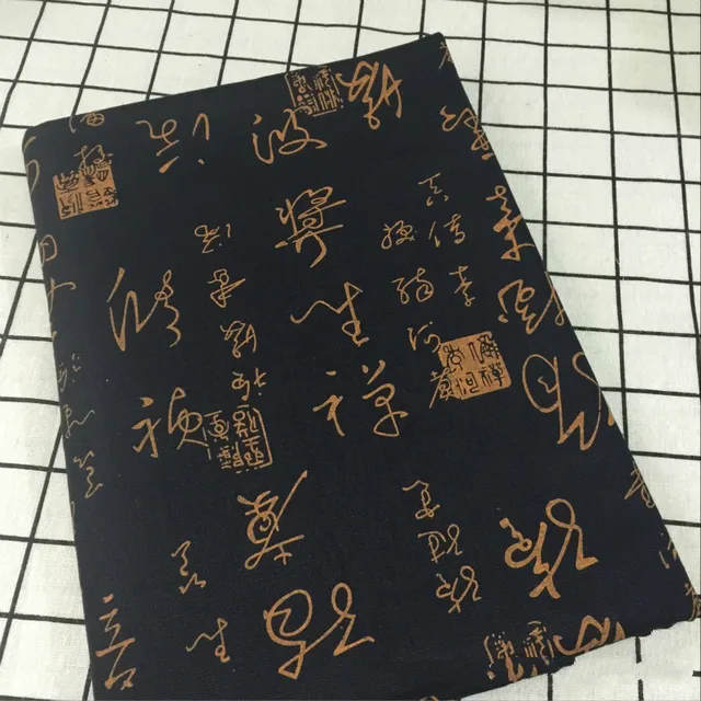 Cotton Linen Fabric DIY Sewing Quilting Linen Cotton Fabric Canvas Material For Patchwork Pillowcase D-Style