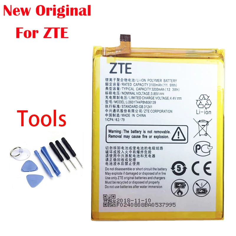 100% Оригинальный аккумулятор 3200 мАч Li3931T44P8h806139 для ZTE Blade V9 V10 /V9Vita V10Vita/A7 Vita/A4/A5 2020 +