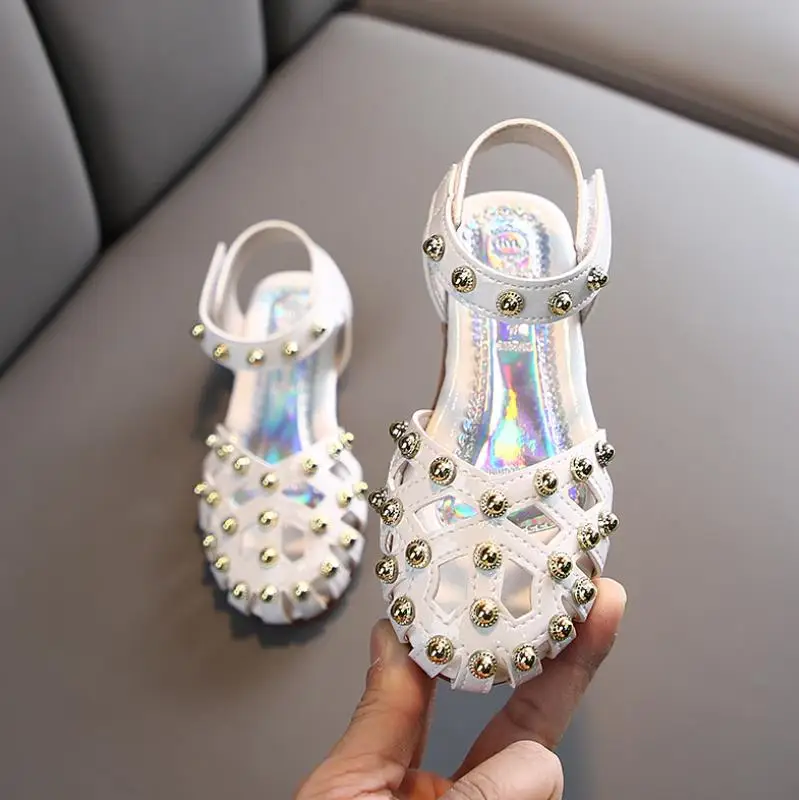 

Summer Children's Shoes Girls Rivet Sandals 2020 Toddler Baby Gladiator Sandals Kids Roman Flats Princess Sandals