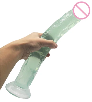 35CM Super Long Dildo Huge Dildo with Suction Cup Transparent Crystal Horse Dildo Sex Toys for Woman Anal Butt Big Penis Sex Toy 1