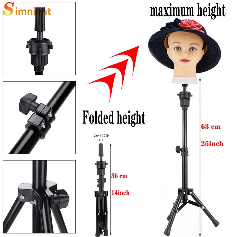 High Quality Adjustable Tripod Stand Holder Mannequin Head