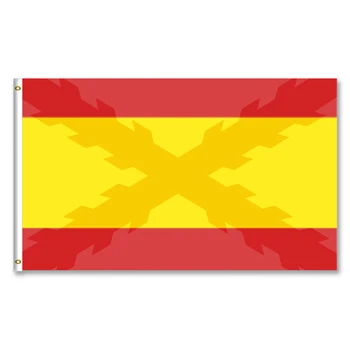 

Bandera de España con la sombra de la Cruz de Borgoña 3x5ft 150x90cm Bandera
