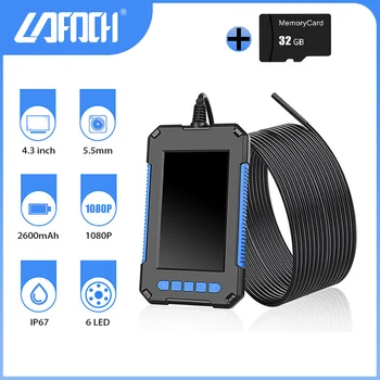 Online HD 5.5mm Endoscope Camera 10m Length IP67 Waterproof Camera Borescope For Sewer Drain Inspection,with 32GB TF Card