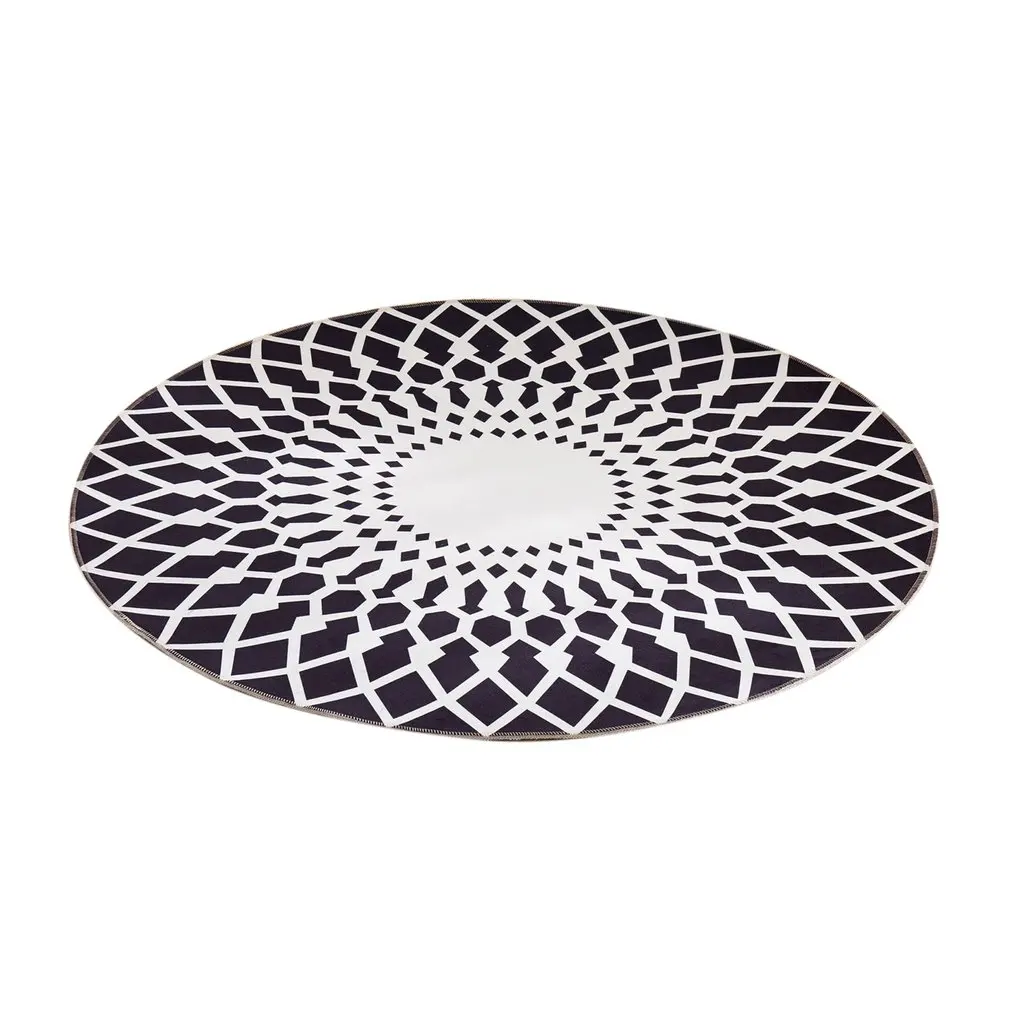 1 м нескользящий круглый коврик, Модный яркий 3D принт, ковер для дома, кабинета, гостиной, полный пол, коврик для гостиной