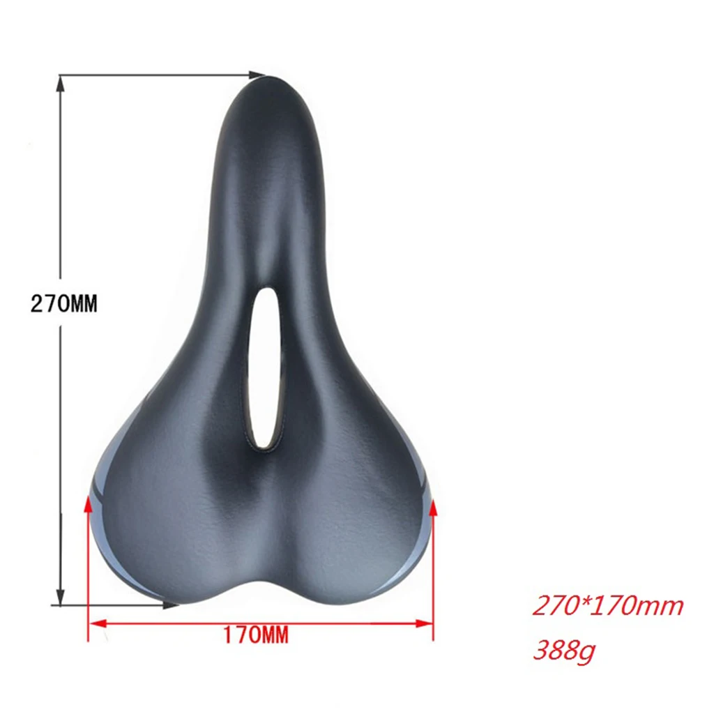 PU Leather Bike Saddle Comfort Foam Padded Bicycle Seat Hollow Vented Seats Pad for Mountain Road Bikes Folding Bikes City Bike