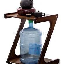 Mesa de centro extraíble de bambú con ruedas, sala de estar estante para, mueble lateral, sofá, cama, mesita de nocheCD