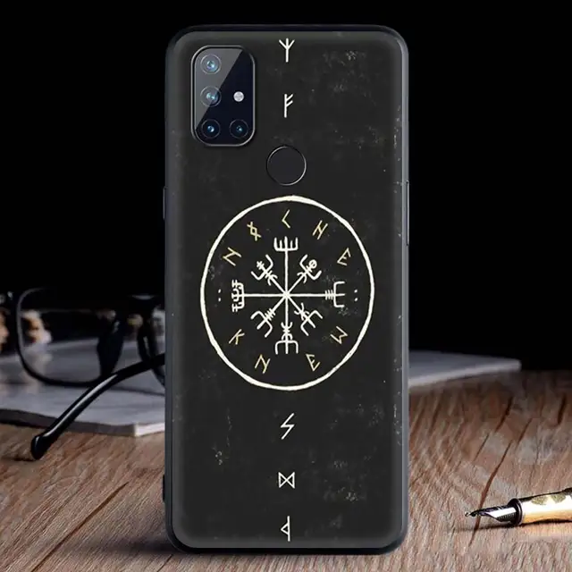 For OnePlus 8 Nord 7Pro Case For One Plus Z N10 5G 8T 7 Pro n100 7T 6T Full Protection Soft Phone Cover Viking Vegvisir Logo Sac B05