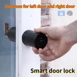Serrure biométrique électrique à empreintes digitales, serrure de porte intelligente numérique à mot de passe + empreinte digitale + bluetooth 3 façons 