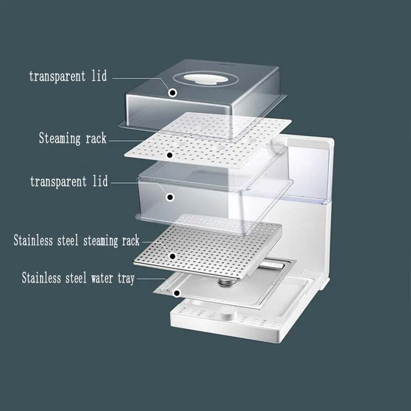 Складной электрический Пароварка рисовая Пароварка кухонная машина многофункциональная настольная Бытовая многослойная Паровая коробка для морепродуктов