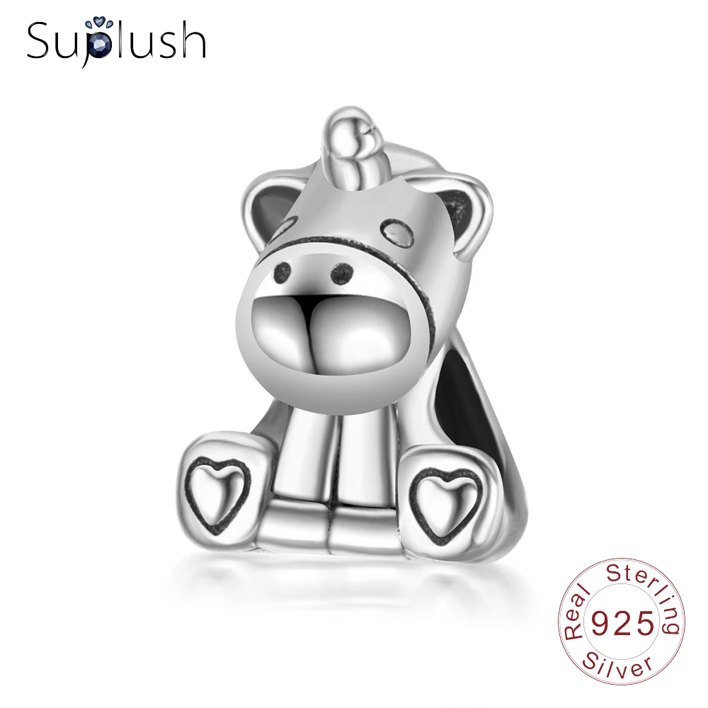 Suplush 100% стерлингового серебра 925 Шарм Бусины Подходят оригинальный браслет