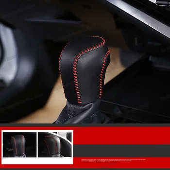 

Lsrtw2017 for toyota camry xv70 2018 2019 2020 2021 car gear lever cover bar real leather black red