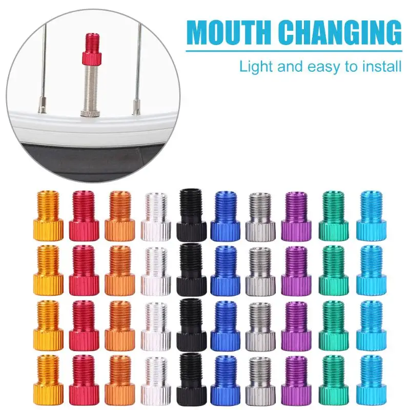 

40pcs Colorful Durable Bike Valve Covers Lightweight Bicycle Wheel Tyre Tire Aluminum Alloy French Valve Dust-proof Cap