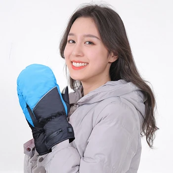 

Women Electric Heating Gloves Rechargeable Insulated Press Screen Heated Gloves for Winter Hand Warmer Ski Gloves EU Plug