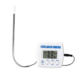 

Digital Food Temperature Meter Timer Lcd Display for Cooking Meat BBQ Grill 77UD