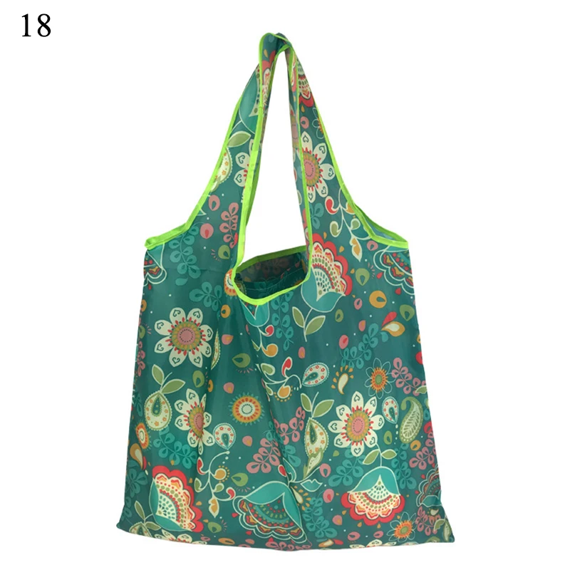 Многоразовая сумка для покупок с цветочным принтом в стиле бохо, Большая складная Экологичная сумка на плечо, переносная сумка-тоут, сумка Bolsa Reutilizable - Цвет: 18