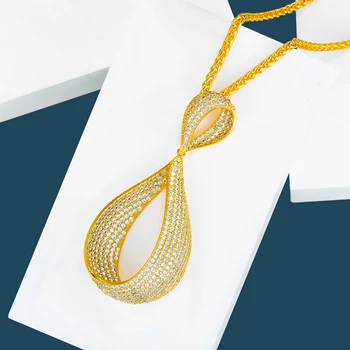 

GODKI Luxury MAX SIZE SWEATER Necklace Personalized Flower Stackable Necklaces for women girlfriend Wife gifts