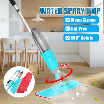 

Spray Floor Mop with 3 Reusable Microfiber Pads 360 Degree Handle Mop for Home Kitchen Laminate Wood Ceramic Tiles Floor Cleanin