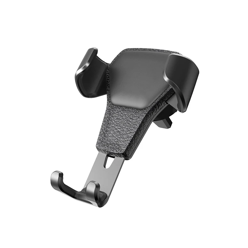Car Phone Holder for Phone in Car Air Vent Mount Stand No Magnetic Mobile Phone Holder Universal Gravity Smartphone Cell Support - Color: Black