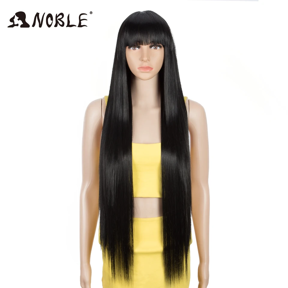 Noble Cosplay Synthetic Wig With Bangs Long Straight Wig Ombre Blond Colored Wig Wig For Women Wig For Black Women Synthetic Wig